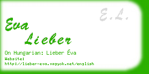 eva lieber business card
