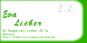 eva lieber business card